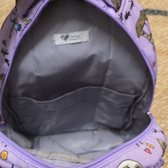 Purple Backpack with Disney Fantasyland Fairy Tale Print - Picture 3 of 5